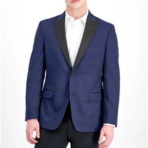 Alfani‎ Mens Slim fit Dinner Jacket Blazer 42L Blue Floral E091343